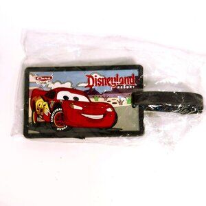 Disney Travel Resort Cars Lightning McQueen Rubber Luggage Tag